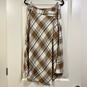 Mango Midi Plaid Wrap dress
